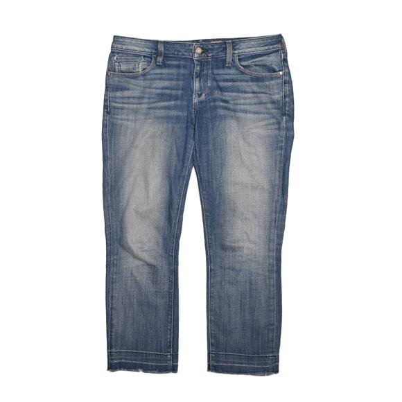 PILCRO $128 Anthropologie Stet Released Hem Cropped Jean Size 28 - Picture 1 of 4
